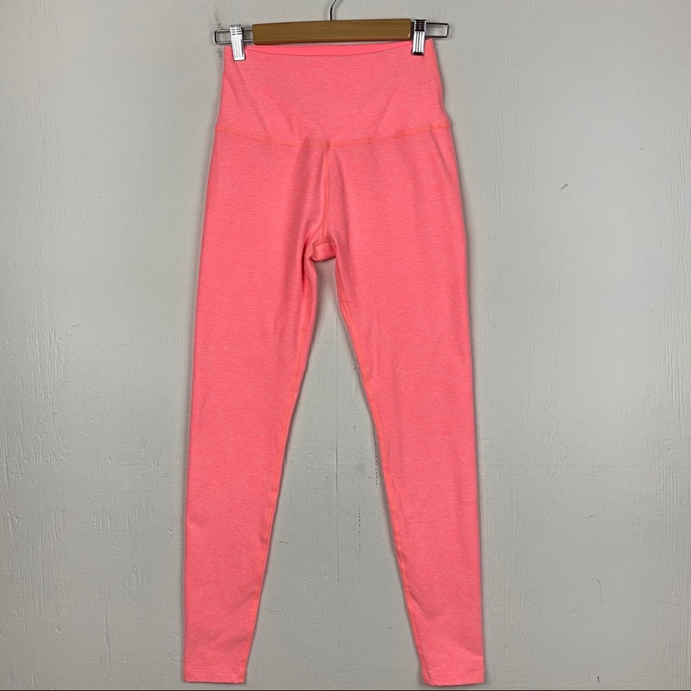 Beyond Yoga Pink Space Dye High Rise Leggings